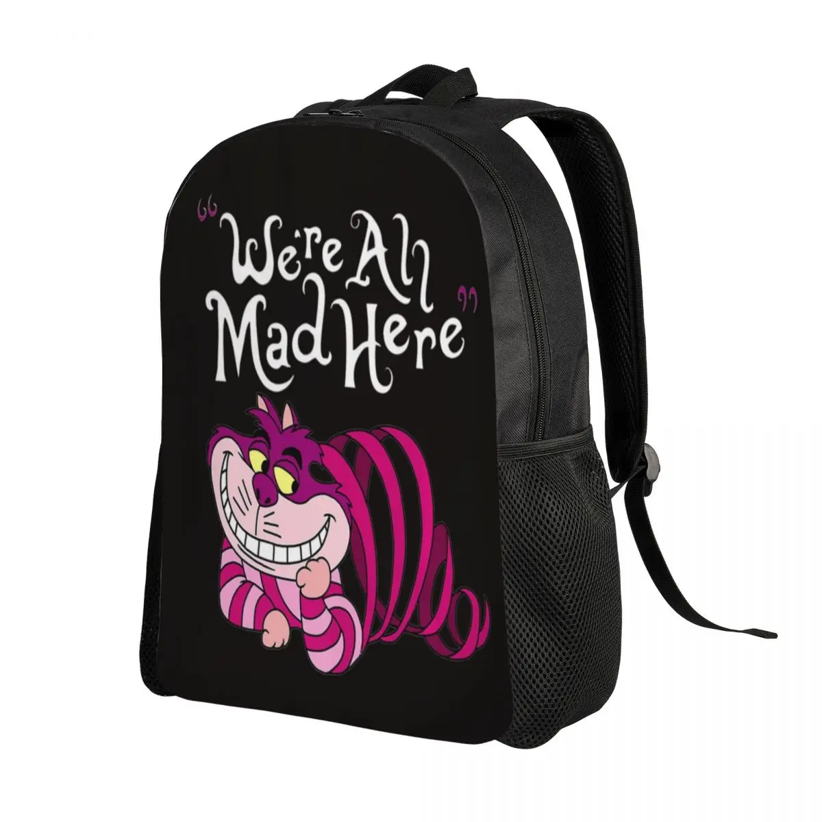 Cheshire Cat Rugzak Dames Heren Casual boekentas voor School College We're All Mad Here Cat Bags