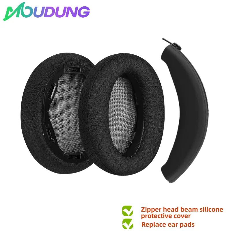 

MOUDUNG Replacement Protein Memory sponge Earpads Silicone zipper head beam protective cover for SONY WH-H910N Headphones