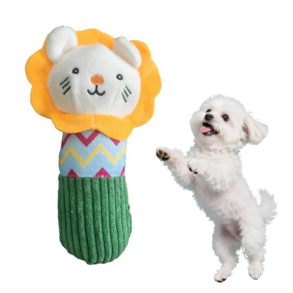 

Cute Lion Dog Toy with sound,Interactive Puppy Teething Toy,Soft Stuffed Animal Dog Chew Toy forBoredom Relief