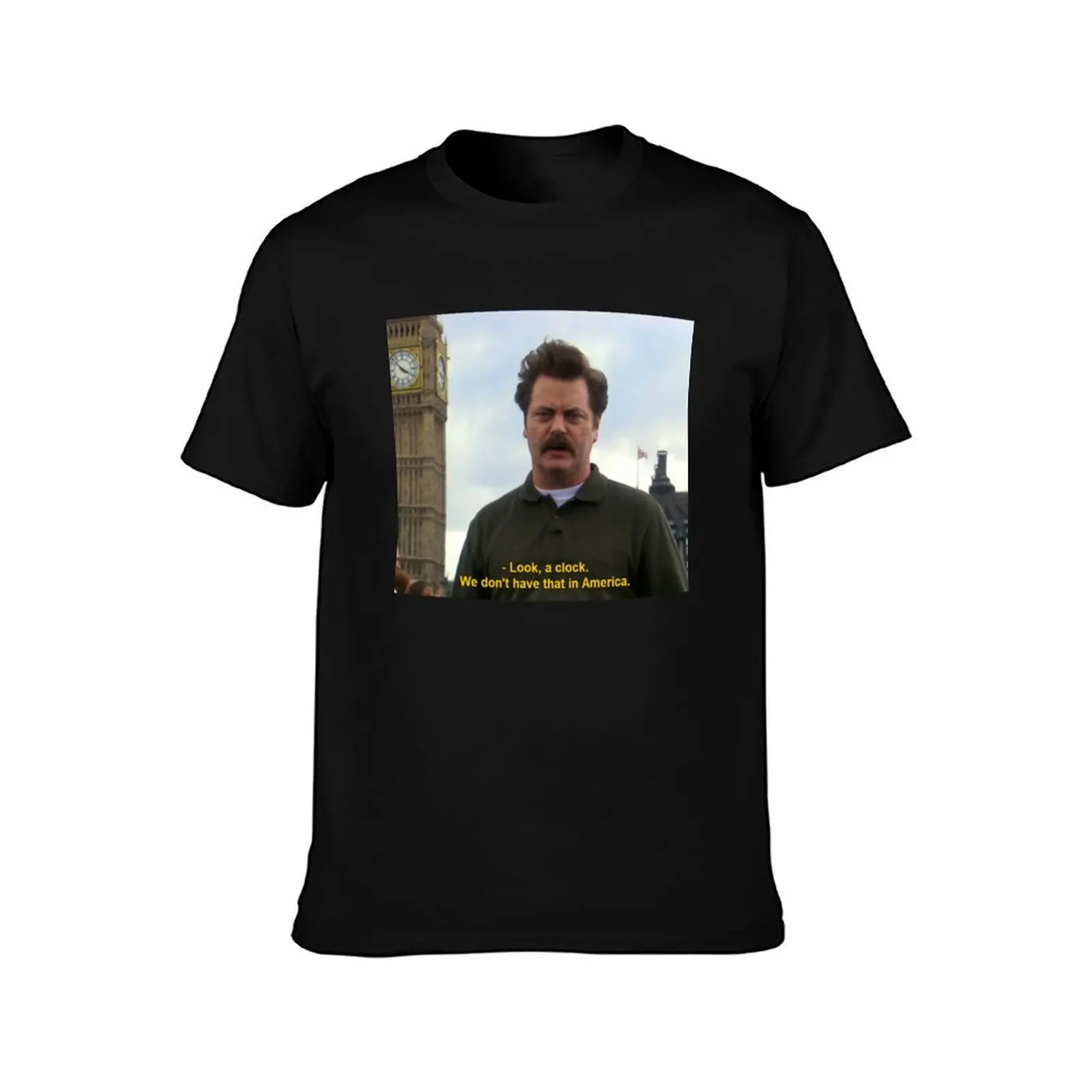 Ron Swanson Hates Europe T-Shirt t shirts cotton 100% T-Shirt