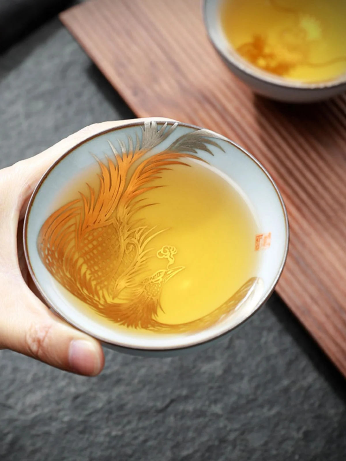 High-End Jiang Zuqing Hand-Painted Silver Tea Cup and Personality Men's Single Female Kombucha Sterling