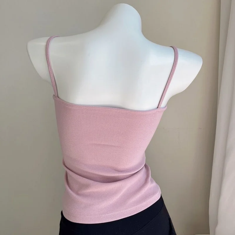 Backless Camis Dames Vintage Zomer Hotsweet Franse stijl Casual Eenvoudig All-match Dames Dagelijks Esthetisch Vakantie Ulzzang Nieuw