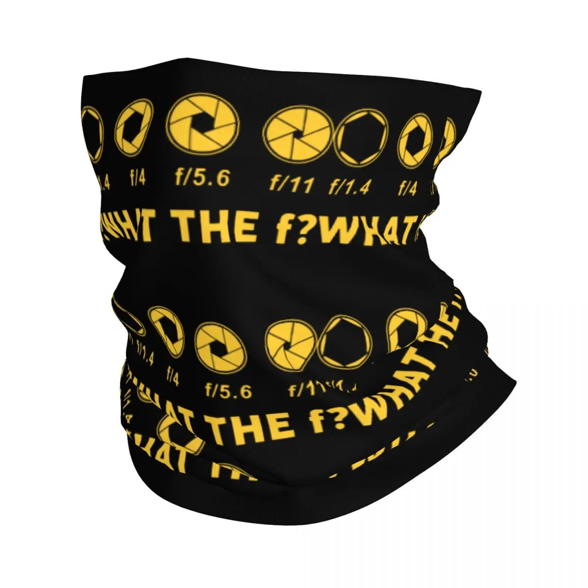 Funny Photography Aperture Bandana Neck Cover Photographer What The F Mask Scarf Multi-use Cycling Scarf Hiking Unisex Adult