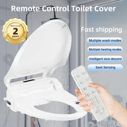 Smart Toilet Seat Cover - Water Saving, Eco-Friendly, Multi-Spray Modes - Motion Sensor, Warm Dry, LED Night Light for Bathroom