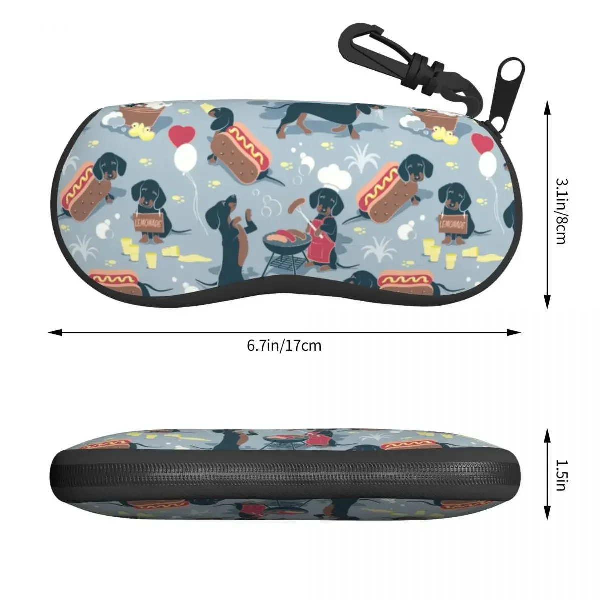 Custom Dachshund Dogs Glasses Case Stylish Badger Sausage Wiener Shell Eyeglasses Case Sunglasses Box