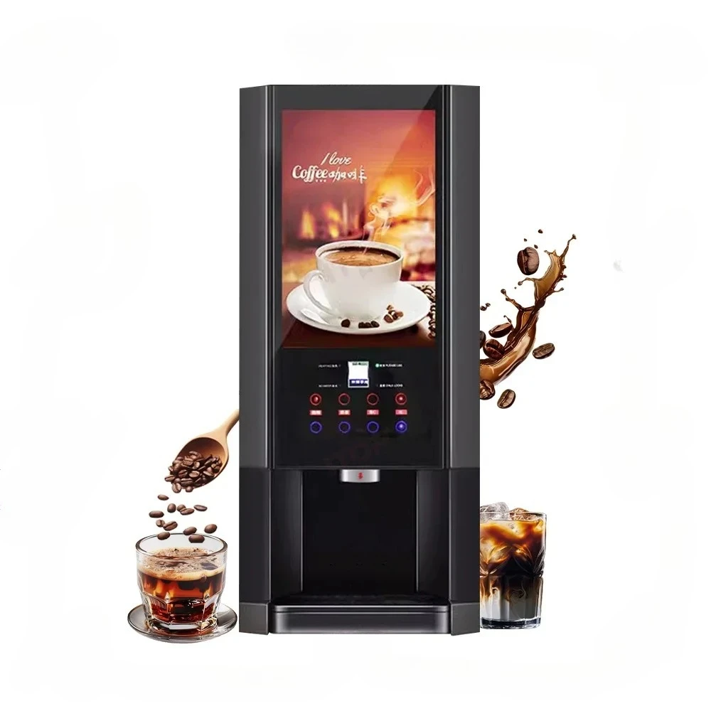 Gold Seller Three Flavors Hot and Cold Automatic One Hot Instant Coffee Machine Instant Coffee Machine Milk  Machine Customiz