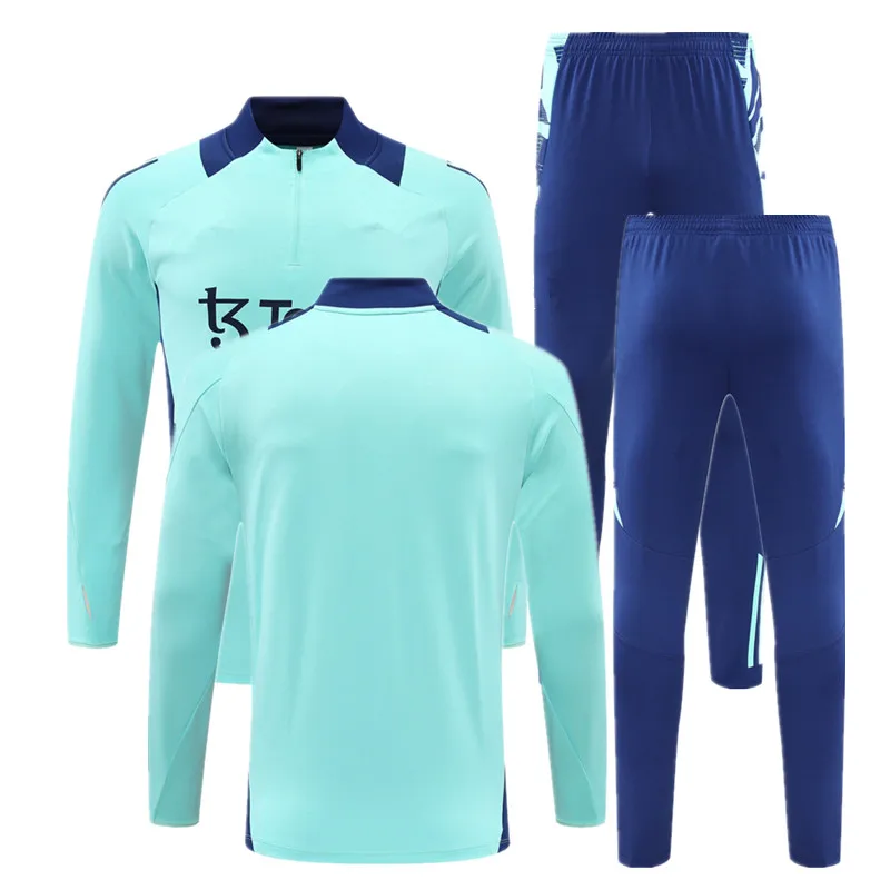 2425 Men sports set soccer Trainingwear Jerseys Kit Tops and trousers Leisure, autumn and winter half zip sportswear11