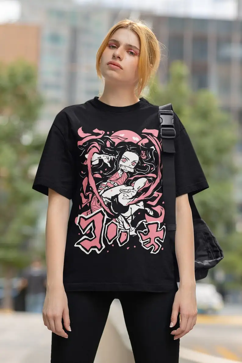 Anime Demon Shirt Vuur Stijl Anime Shirt Japanse Anime Manga Unisex Shirt Graphic