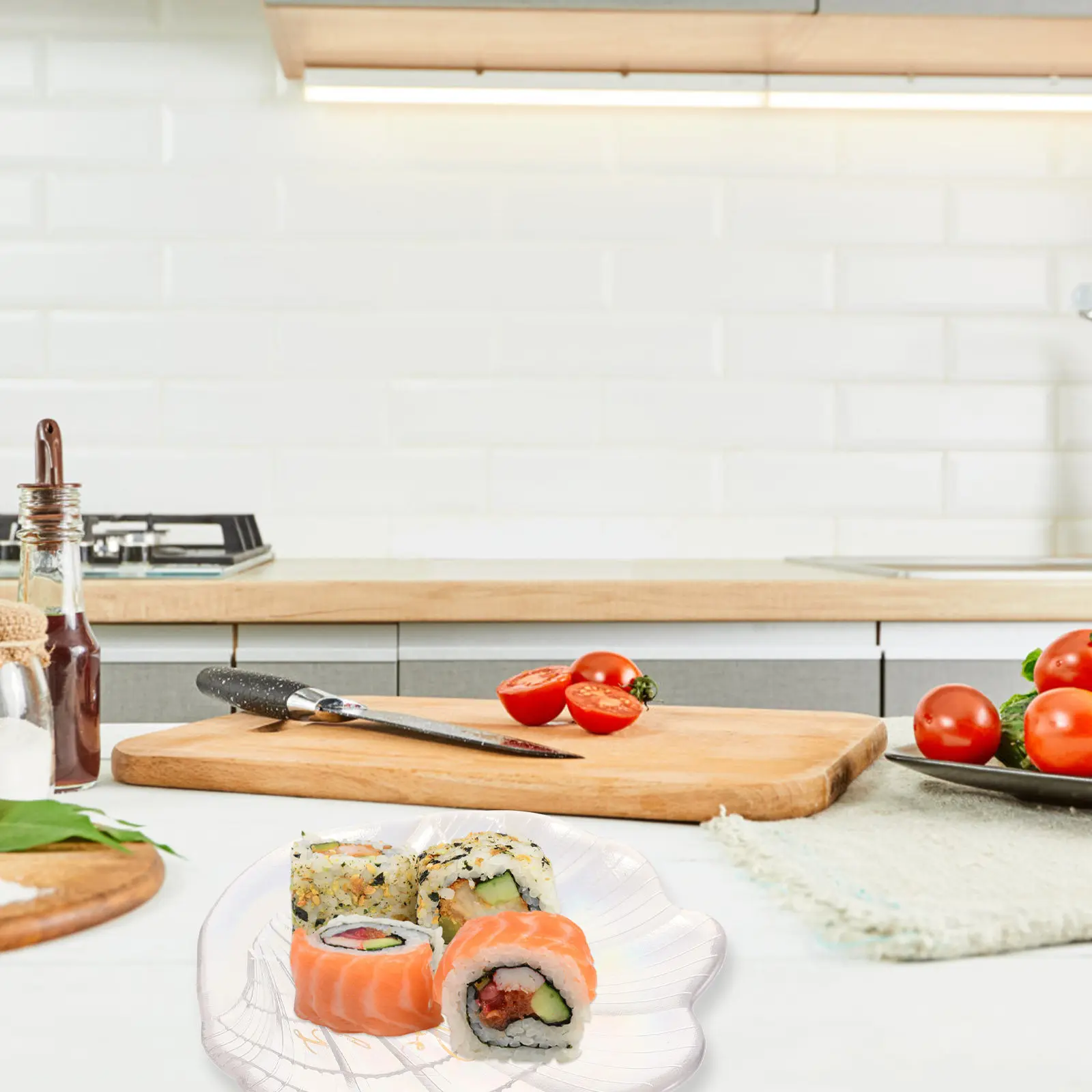 

1Pcs Shell Shaped Jewelry Tray Glass Storage Dish for Earrings Rings Necklaces Organizing Display Holder Snack Food Sushi Cake