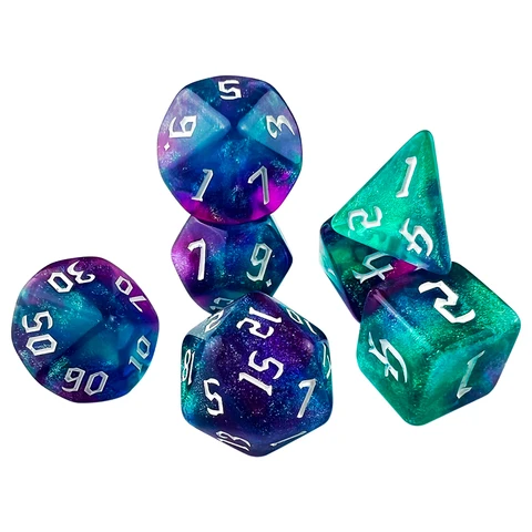 Набор костей DND 7 шт., разноцветные