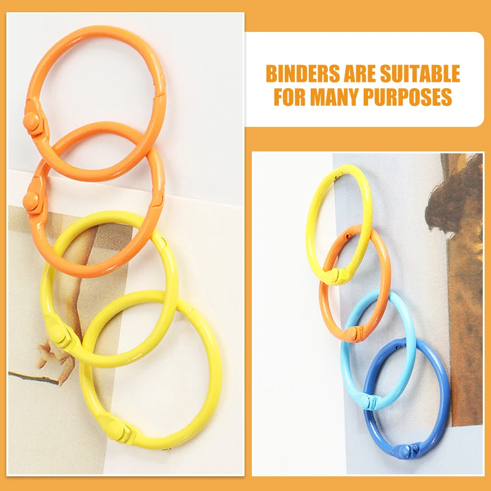 60 Pcs Key Metal Binder Ring Fob 300X300X050CM Multi-function Chain DIY Book