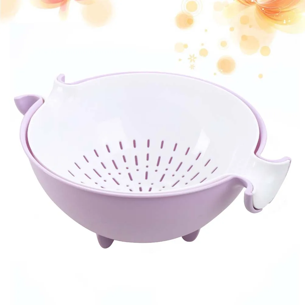

Drain Basket Set Fruit Vegetable Washer Bowl Strainer Colander Kitchen Tool Washing Drying Storage Space Saving Large
