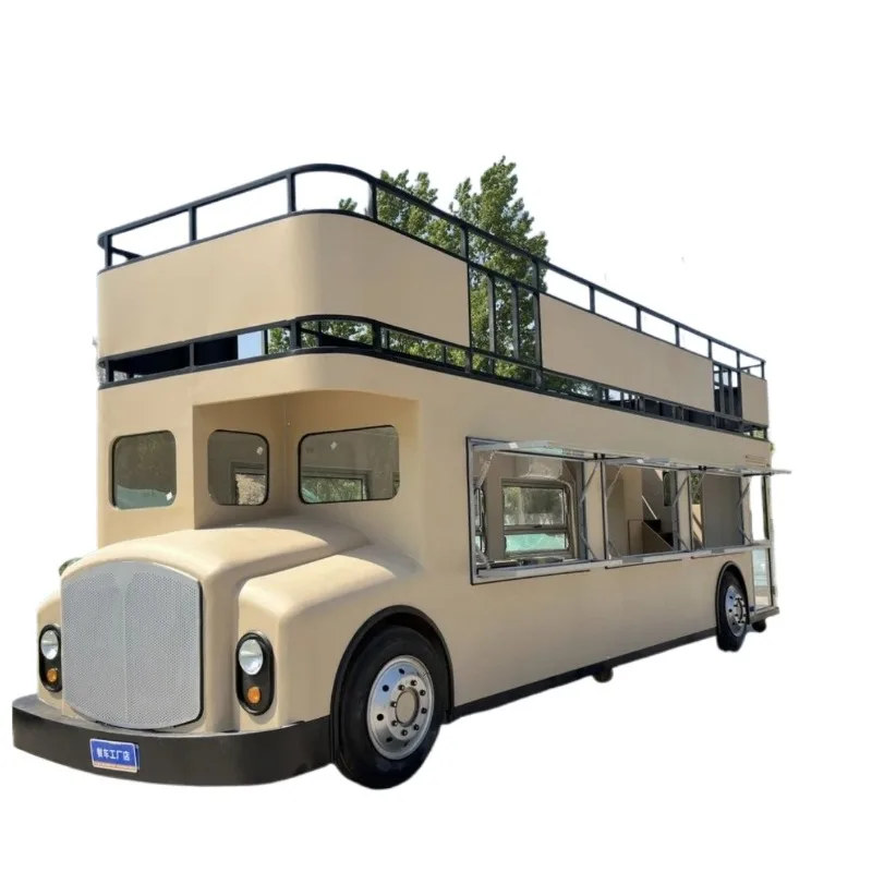 Carro de jantar Ônibus de dois andares RV Carro de jantar Carro de jantar móvel Móvel