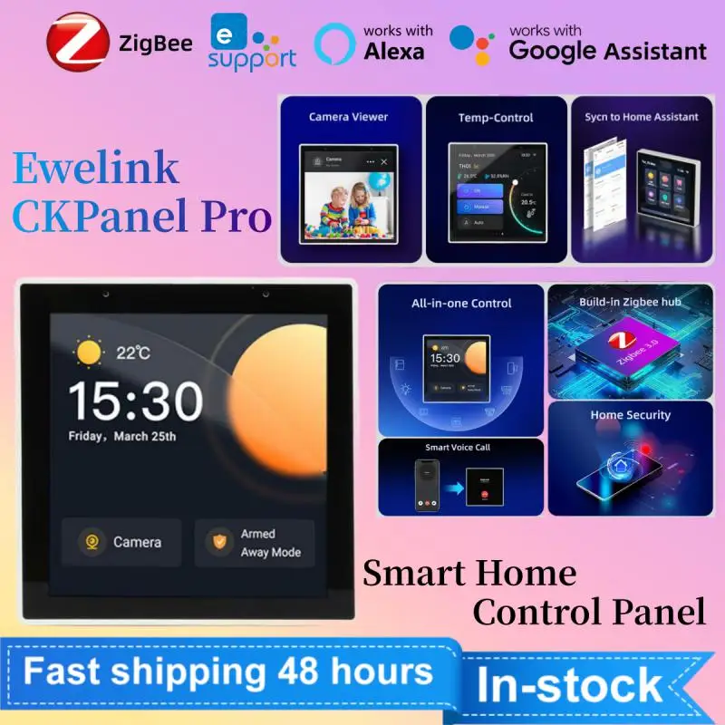 

Ewelink CKPanel Pro 86, WIFI, панель управления умным домом, встроенный шлюз ZigBee, поддержка всех устройств Ewelink, поддержка Alexa Google