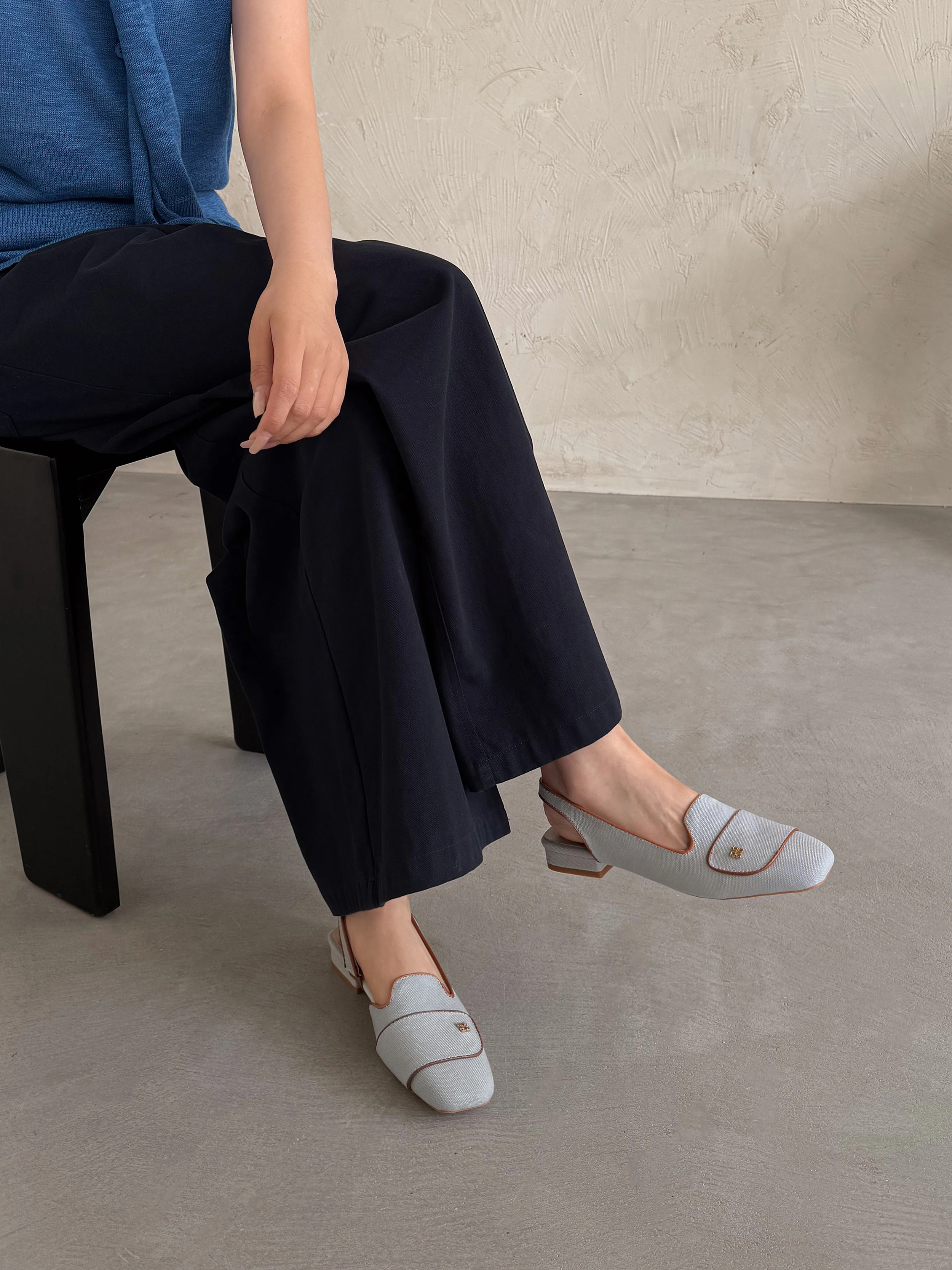 Elegant Slingback Mules Women Minimalist Square Toe Low Heel Pumps Matte French Slip On Work Shoes Office Commute Casual Flats view 4
