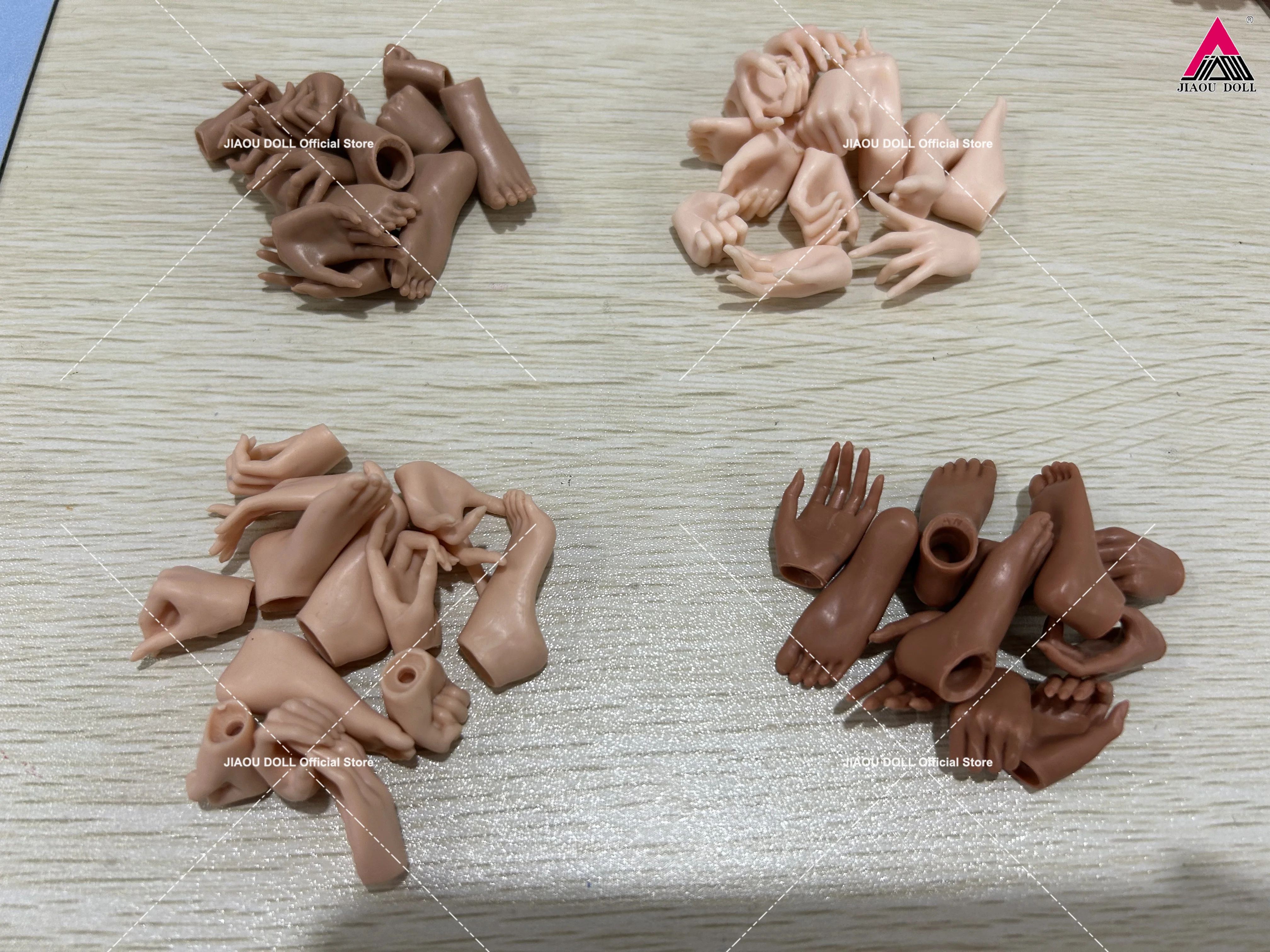 1/6 Female 5pairs Hand Shape Gestures Model  2pairs Feet Model Body Accessories Fit 12\'\' AB001 TBL JIAOU Soldier Action Figure