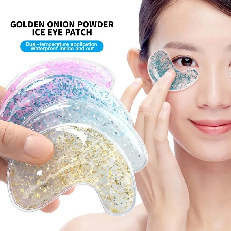 2pcs Reusable Cooling Gel Eye Pads Hot Cold Therapy for Dark Circles & Puffy Eyes Relief Gel Eye Mask Portable for Travel