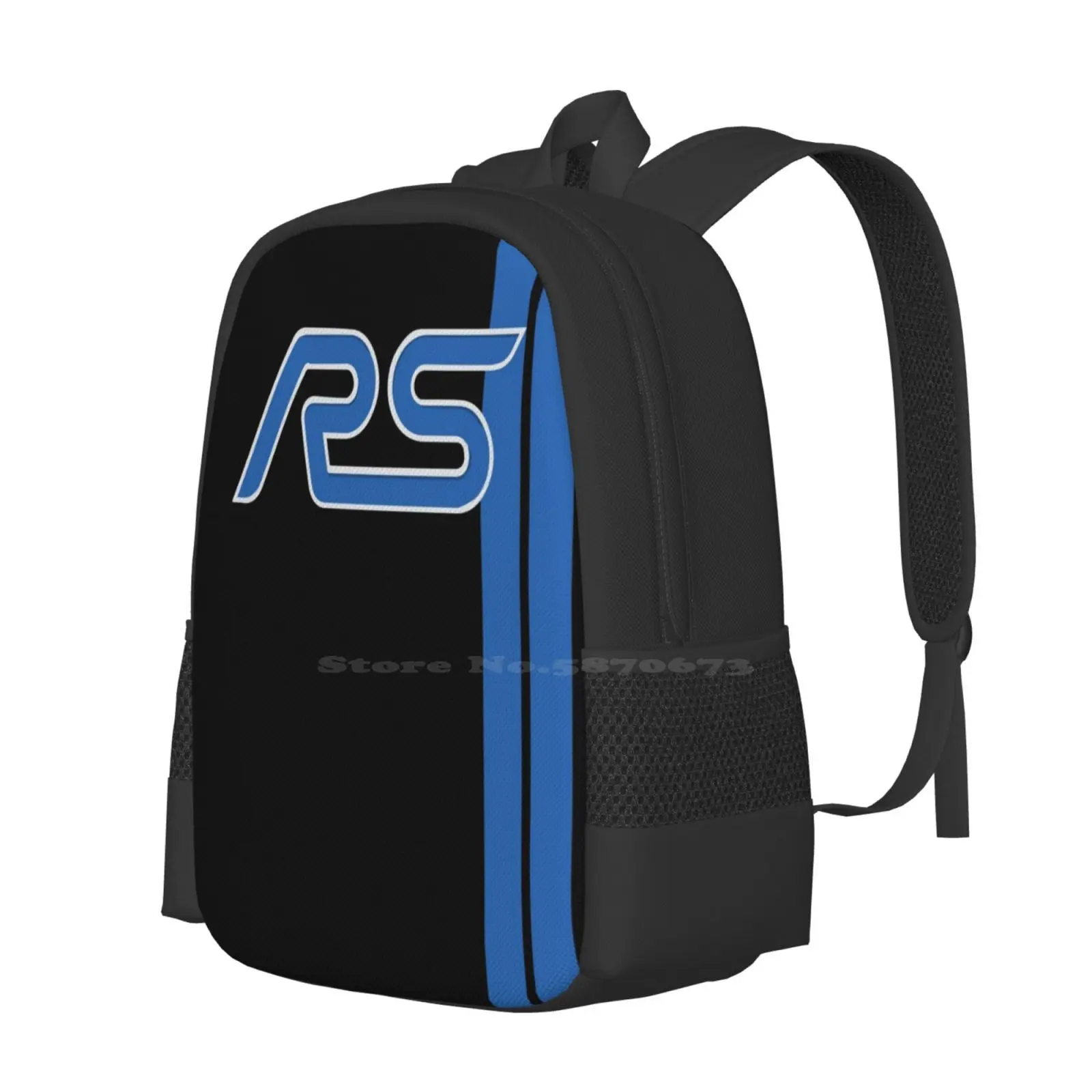 Rs Nitrous Blue Racing Stripes Hot Sale Backpack Fashion Bags Rs St Fiesta St Rally Cross Rally X X Games Nitrious Wrc Wrx Sti