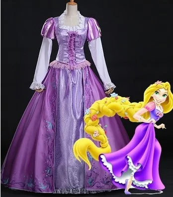 

Magic Enchantment Rapunzel Princess Dress Cosplay Costume For Adults And Children
