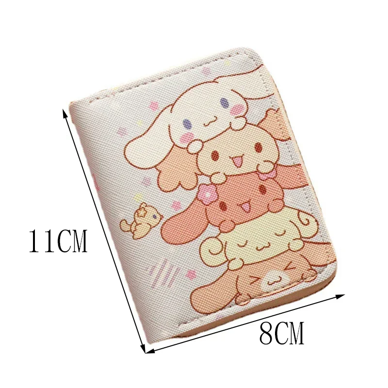 Hello Kitty Kawaii Coin Purses Sanrio My Melody Kuromi Cinnnamoroll Pudding Cute Wallet Keychain Bags Card Holder Clutch Pouch