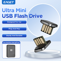 EAGET 8GB/16GB/32GB/64GB Mini Car USB2.0 Flash Drive - U8A, Zinc-Alloy Material, Plug & Play, with Stainless Steel Gift Box