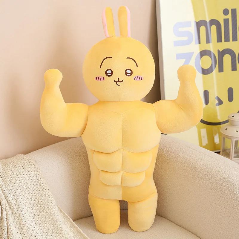 Adorable Plush Toy Doll with Cute Expression Muscle Design Ideal as Soft Pillow Cushion and Perfect Birthday Gift for Kids