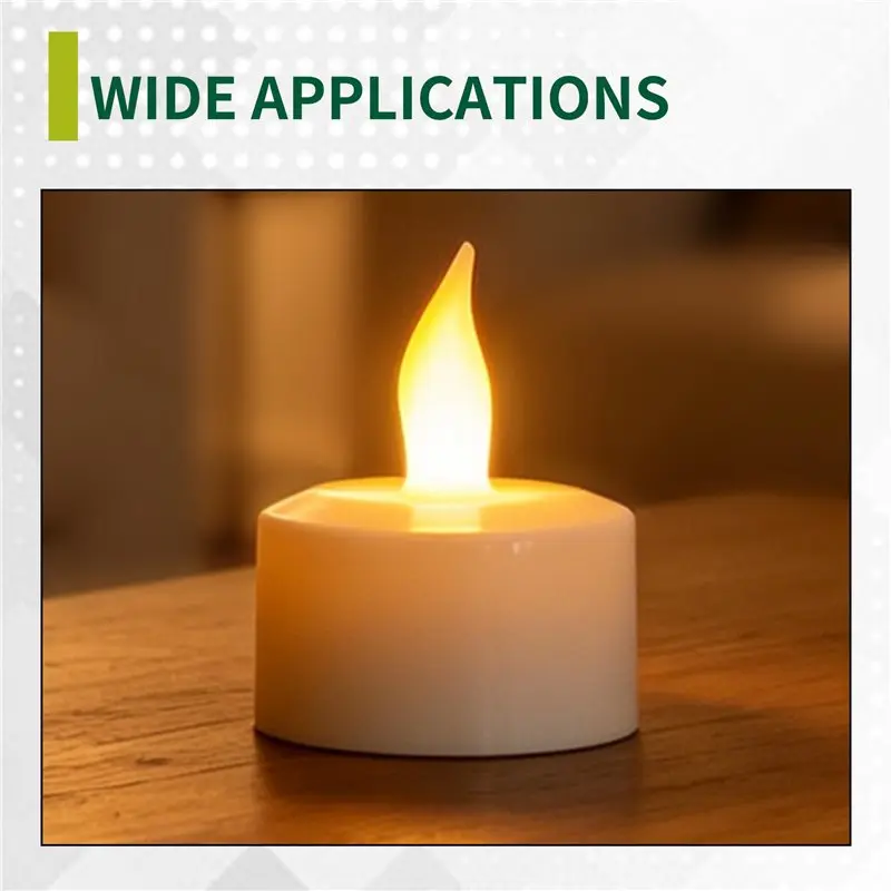 Rechargeable LED Electric Candles, Flameless Flickering Tea Lights, Decorations For Christmas, Parties, Events, Weddings,Set Of