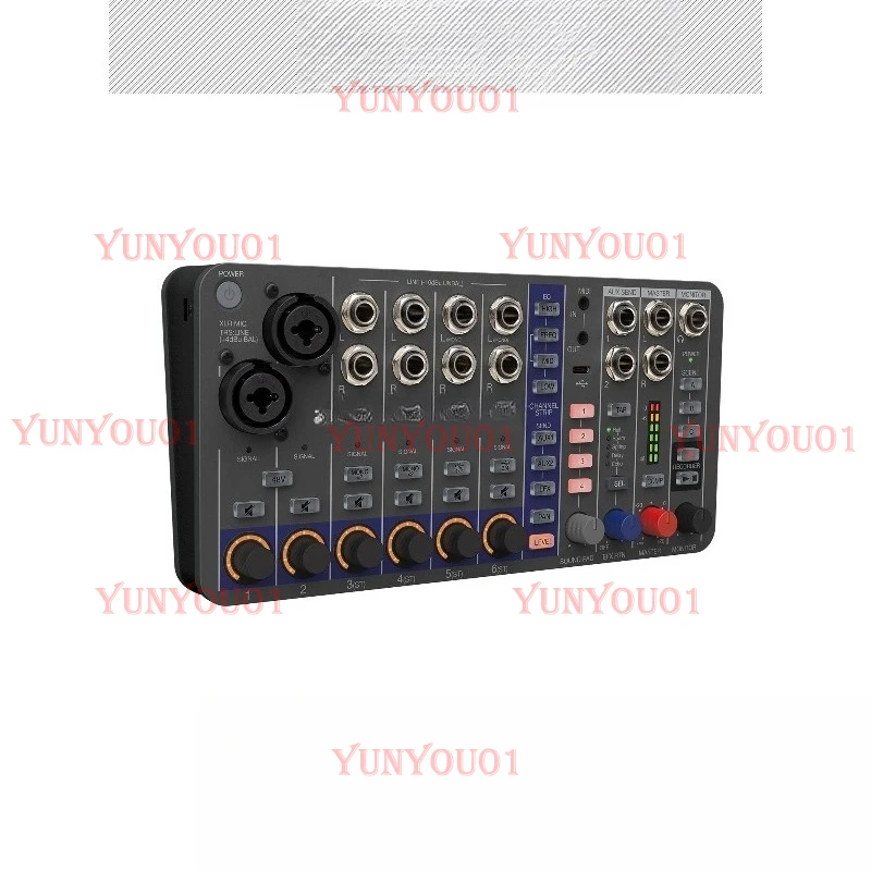 L6 Live Streaming Portable Mini Digital Mixer with Recording