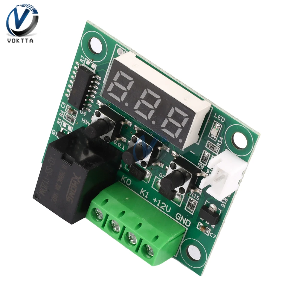 W1209 DC Digital Temperature Controller Board High-precision Thermostat NTC Sensor Refrigeration Heating Temperature Regulator