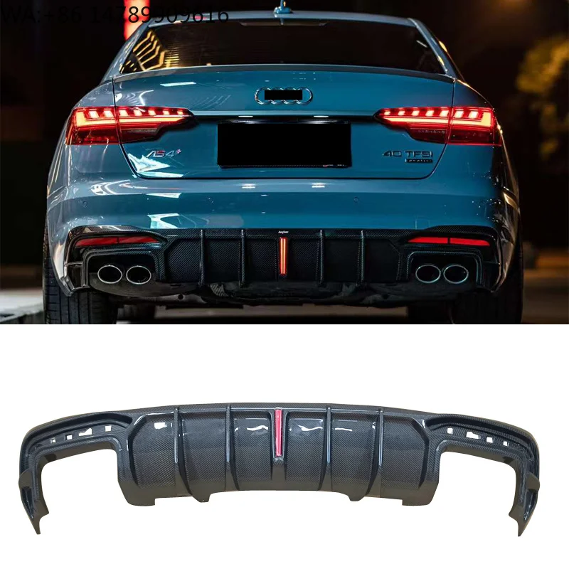 High-end Custom Body Kit For Old-to-New ConversionA4 S4 B9.5 Sline Bctxe Style Carbon Fiber Rear Diffuser Rear Bumper Lip For A