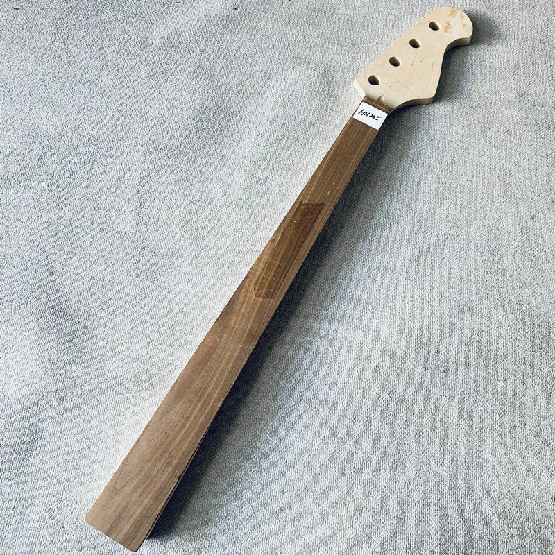 HN205 Unfinished 4 String Electric Guitar Bass Neck Right Hand Uncut Frets  Raw  Materials DIY &Replace Parts