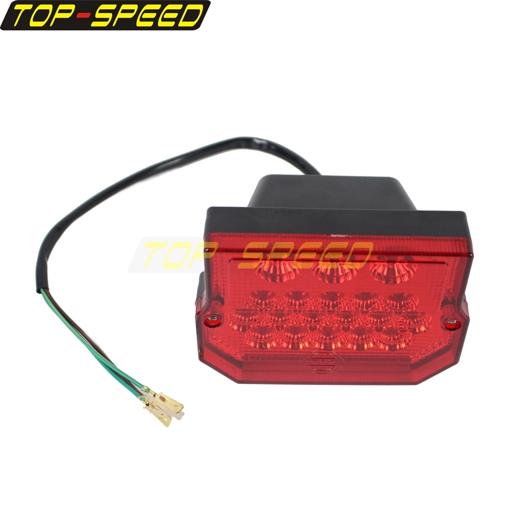 LED Tail License Plate Lamp Brake Stop Light For Suzuki TS125 150 250 MZ ETZ 250 251 301 Simson SR50 S51 Motorcycle Taillight