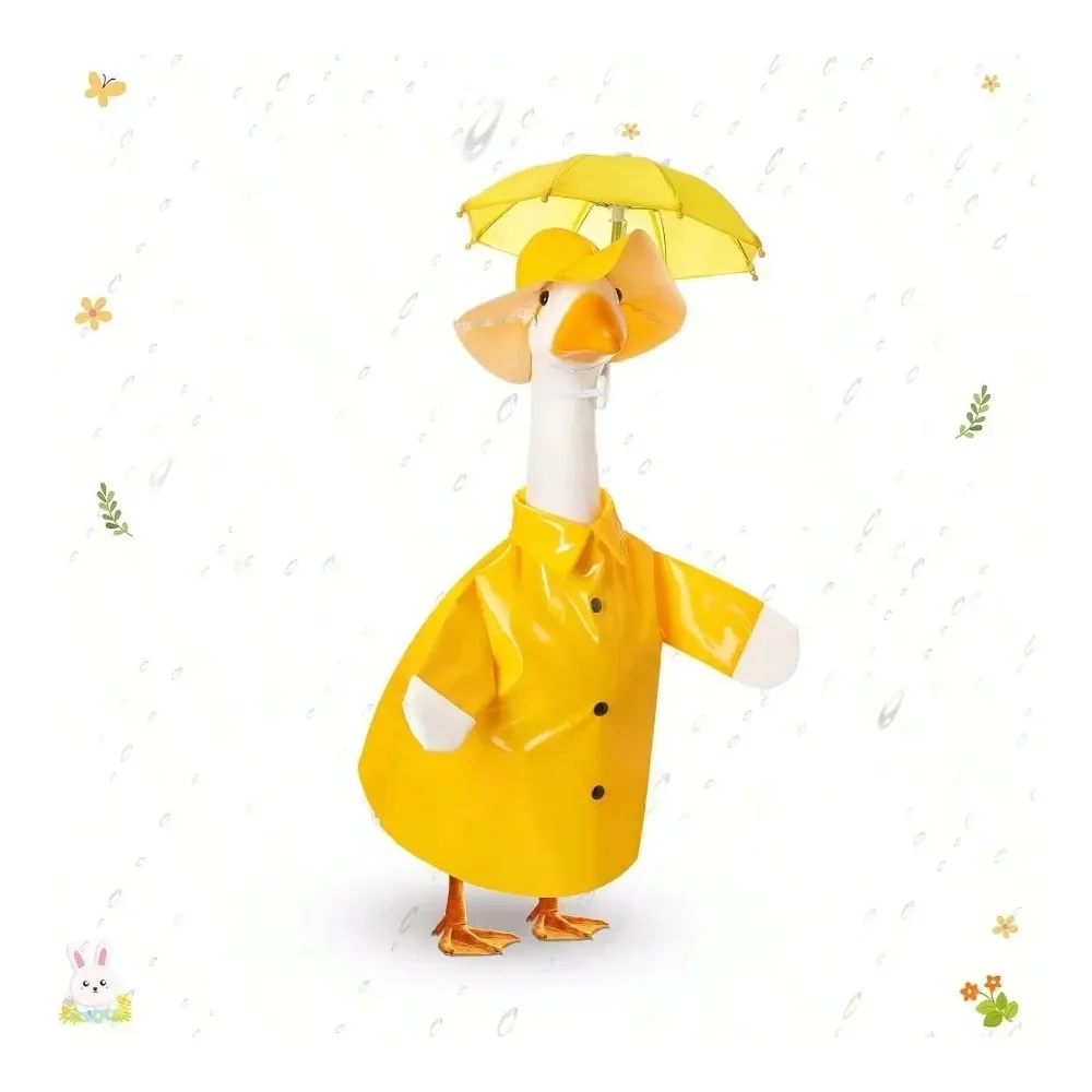 

Spring Baby Goose Outfit Raincoat And Umbrella For 17 Lawn Porch Baby Goose Costume Plastic Raincoat Clothes For Spring Outdoor