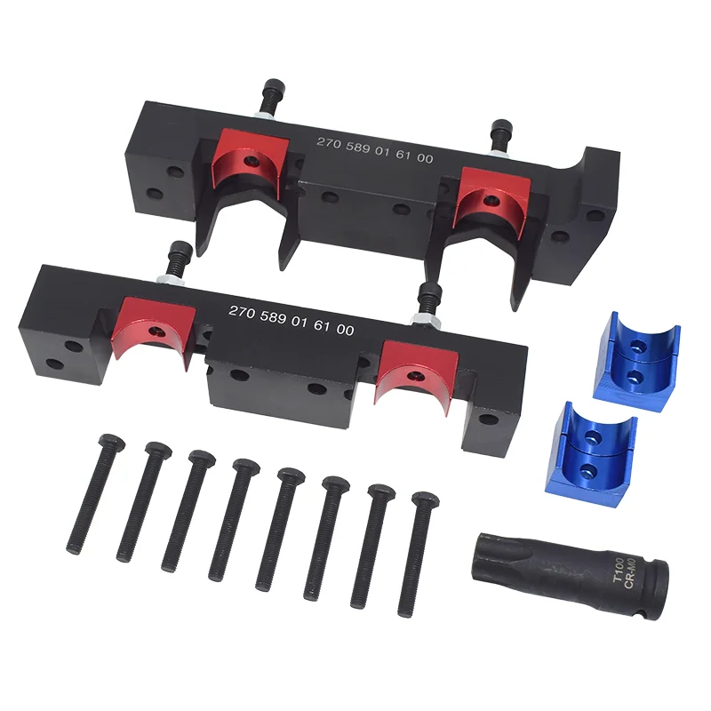 15-Piece black steel camshaft lock-and-align timing tool kit for engine repair tools for Mercedes-Benz and Volkswagen