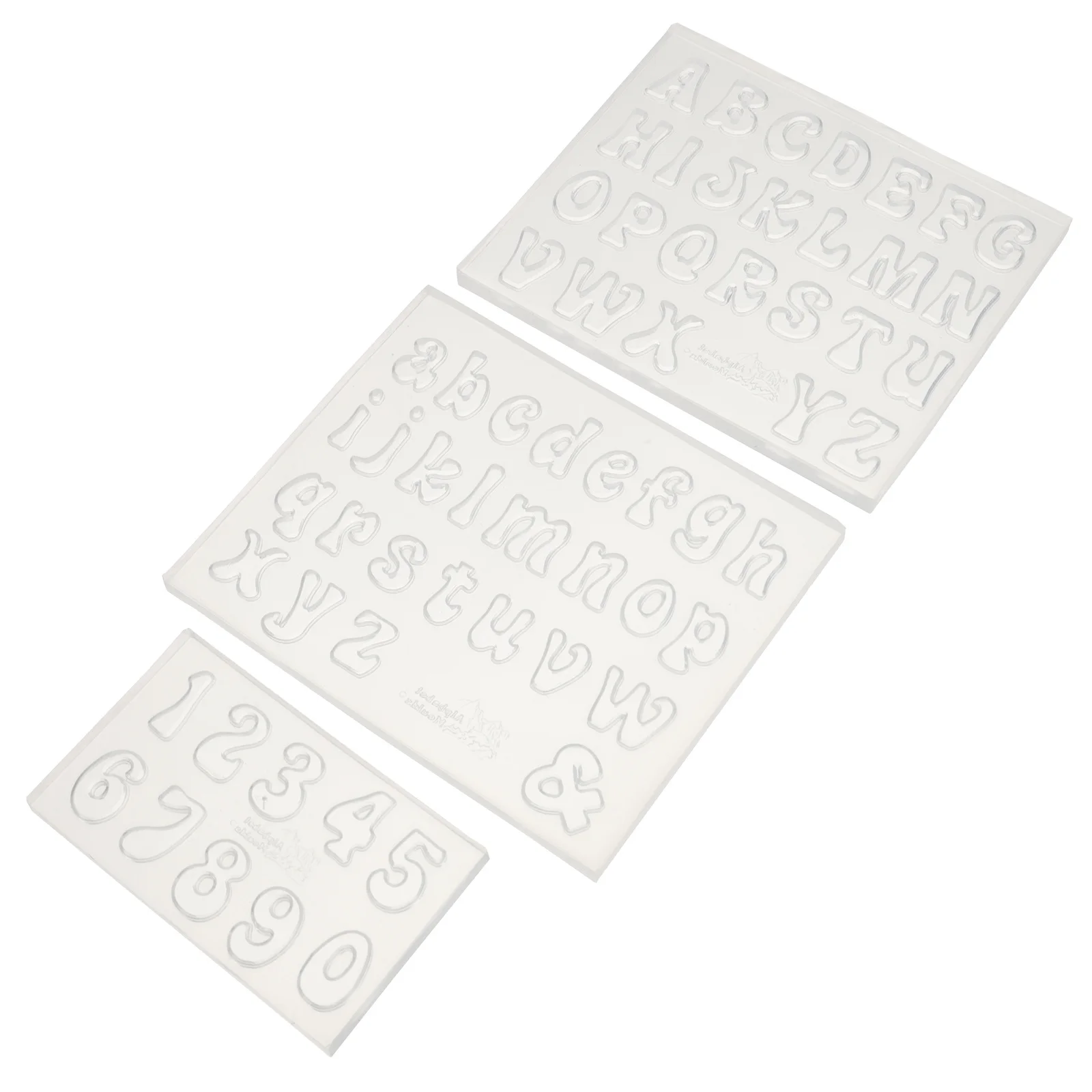 

3Pcs Silicone DIY Molds for Resin Crafts Alphabet Number Casting Mold Easy Demold Reusable Epoxy Art Craft Supplies