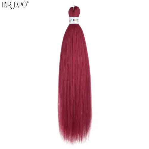 26Inch Easy Braids Hair Synthetic Colourful Pre Stretched Braiding Hair Extensions Jumbo Braids Ombre Yaki Long Straight Hair - Image 54