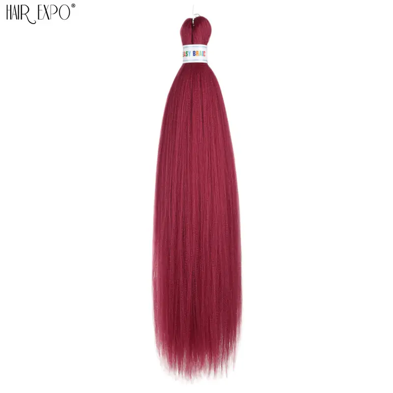 26Inch Easy Braids Hair Synthetic Colourful Pre Stretched Braiding Hair Extensions Jumbo Braids Ombre Yaki Long Straight Hair - Image 54