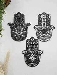 Wooden Gothic Wall Decor Black Hand Hanging Ornaments,with evil eye,Table Centerpieces, Home Decor Witchcraft Room Decorations