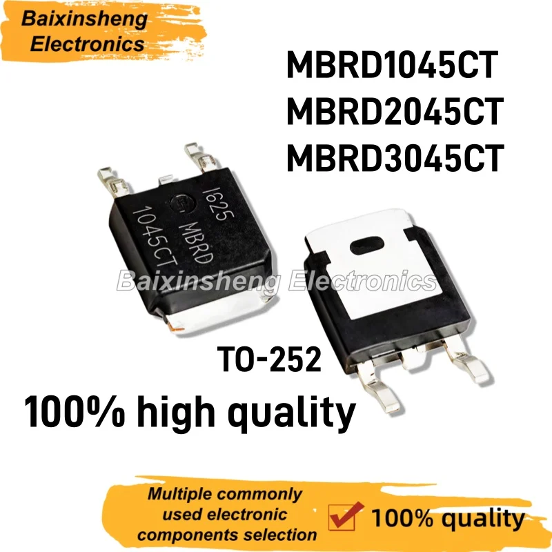 10PCS NEW MBRD10100CT MBRD10150CT MBRD10200CT MBRD20100CT MBRD20150CT MBRD20200CT TO-252 Surface Mount Schottky Diode