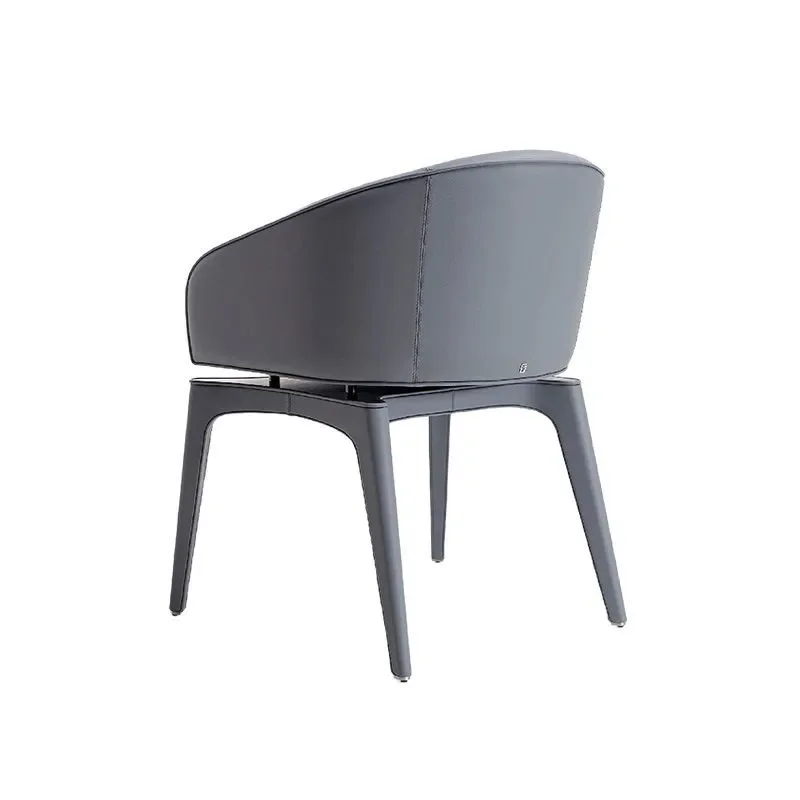 

Minimalist high-end microfiber leather dining chair Home restaurant Italian designer comfortable casual back chair