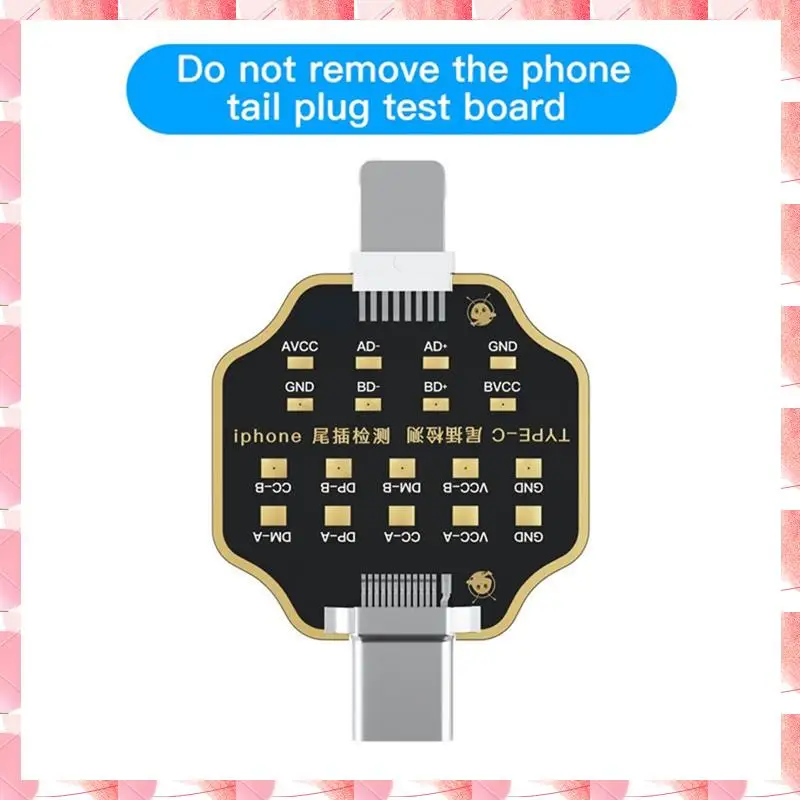 JAJA Non-Removal Mobile Phone Tail Plug Test Board Tail Insertion Tester For Iphone Type-C Phone Fast Charging Detection Tool