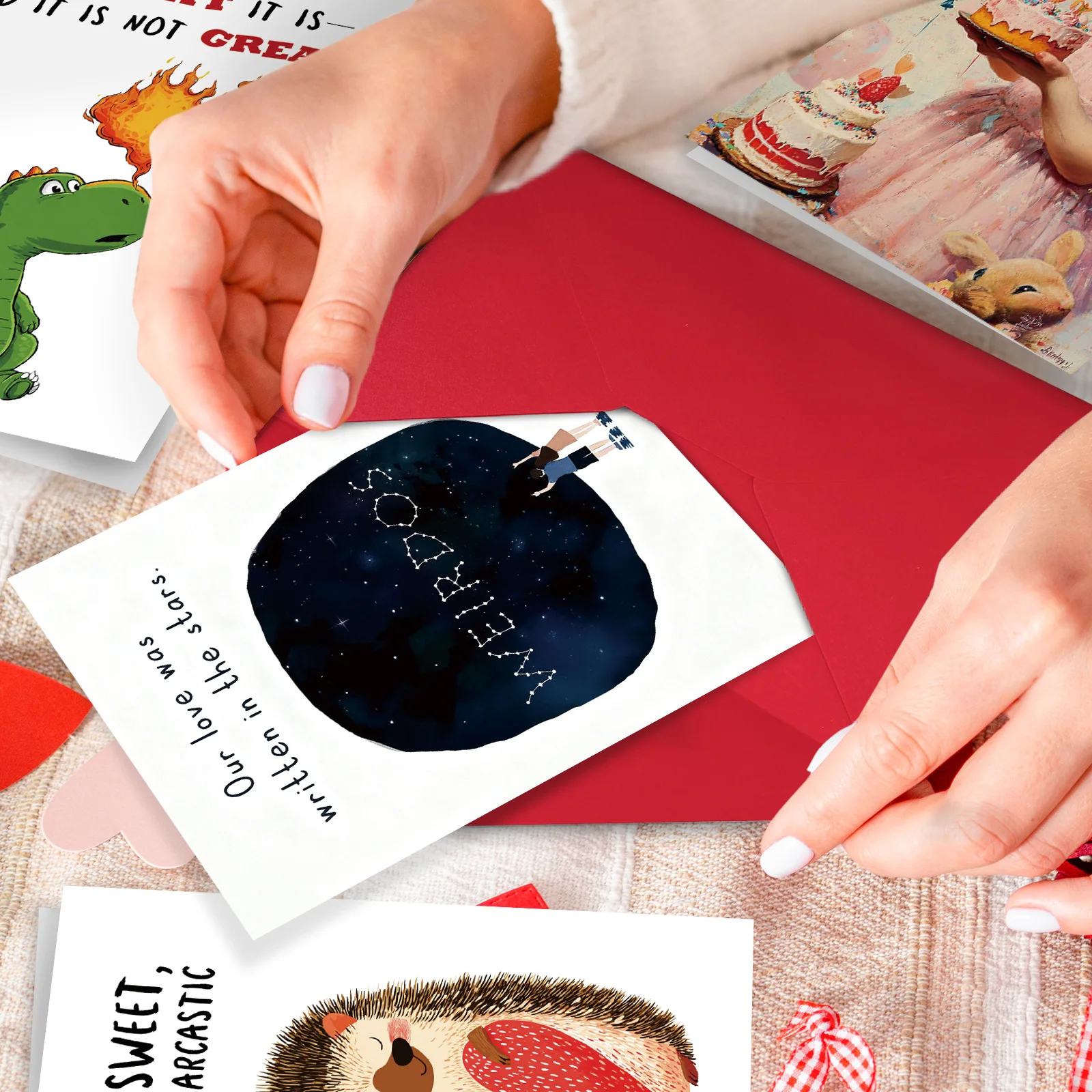 Creative romantic humor couple greeting card self-deprecating sweet exclusive confession significant other gift card - view 3