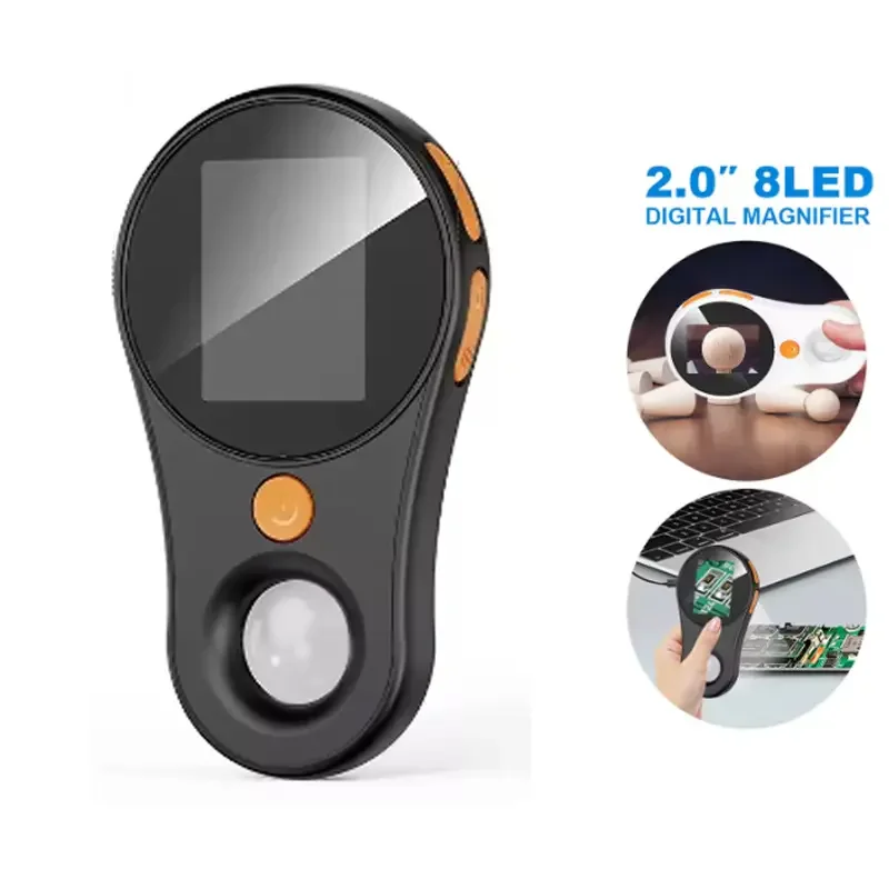 500X Magnification Digital Handheld Microscope Magnifier Magnifying Glass with Light for Electronics Coins Jewelry Watch Repair