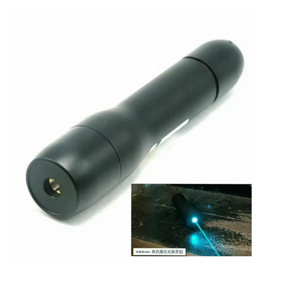 Adjust Focus Waterproof 488nm Cyan-Blue Light 488T-60-18650  Laser Module