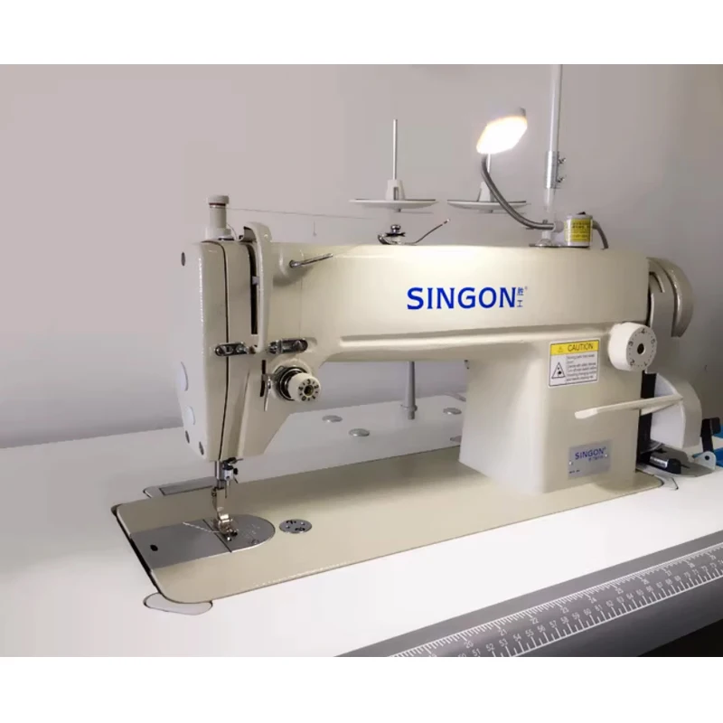 Máquina de coser industrial de cama plana para ropa de tela de cuero, automática de alta velocidad, máquinas de coser comerciales, 220V550W