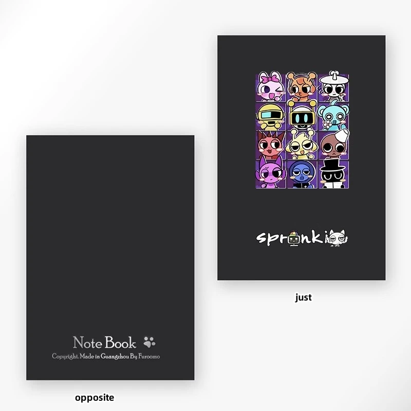 Cartoon Sprunki Notebook Anime Peripheral Notebook Student Notebook Cartoon Fan Peripheral Holiday Gift for Boys and Girls