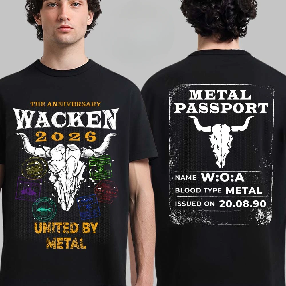 Y2k Wacken Open Air Cotton Shirt Unisex Summer Short Sleeve Fashion Brand Tee Luxury Casual Vintage T-shirt