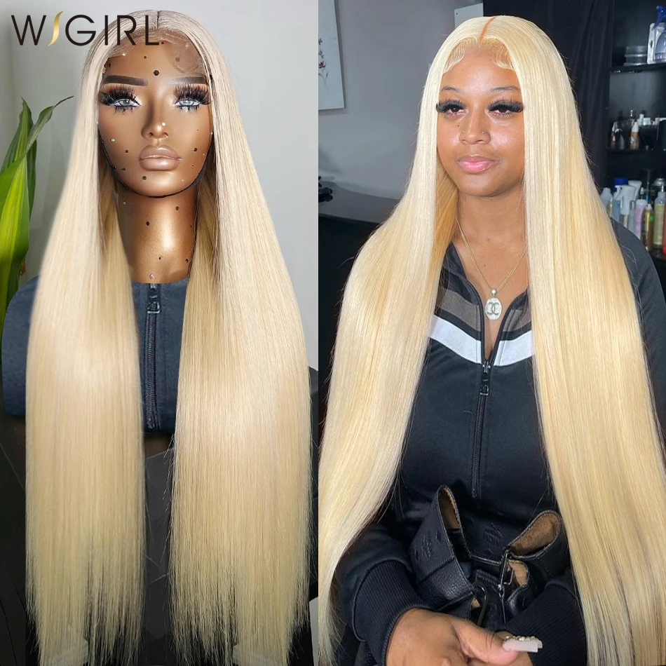 Wigirl 613 HD 13x6 Lace Frontal Wig Honey Blonde Straight 250% 13x4 Lace Front Human Hair Wigs 5x5 Lace Closure Wig For Women