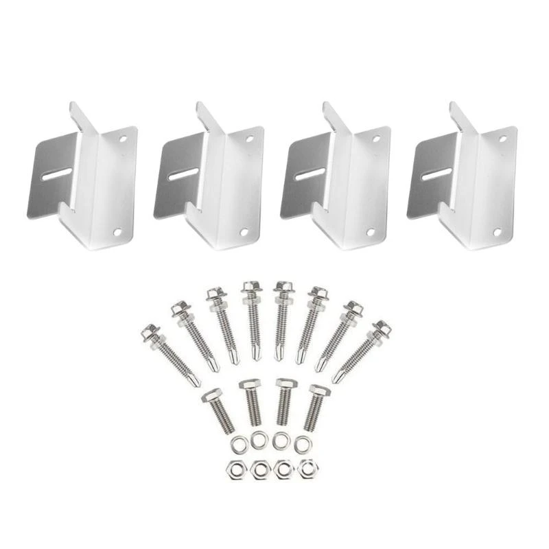 652F Multipurpose Sturdy Aluminum Alloy Solars Panel Brackets for Easy Installation on Campers Roofs and Boats Decks
