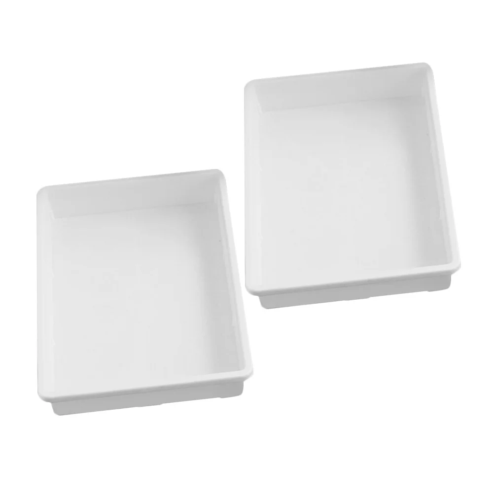 2 قطعة صينية الصحن النباتية البلاستيك دائم أصيص زهور مستطيلة قاعدة للنباتات الداخلية صائد المياه صينية الصرف البستنة #4